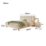 LIVARA Lazy - Tables Style With 1031 Frame Solid Bed 150-180cm Bedside Double Wood Beige