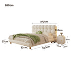 LIVARA Lazy - Tables Style With 1031 Frame Solid Bed 150-180cm Bedside Double Wood Beige