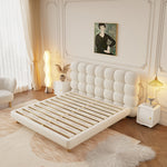 LIVARA Lazy - Tables Style With 1031 Frame Solid Bed 150-180cm Bedside Double Wood Beige