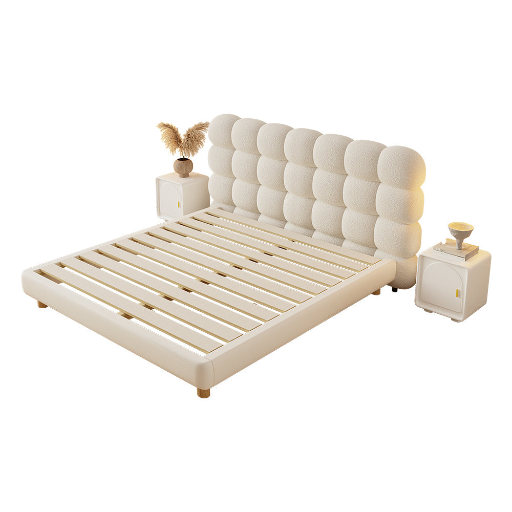 LIVARA Lazy - Tables Style With 1031 Frame Solid Bed 150-180cm Bedside Double Wood Beige