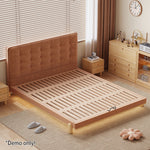LIVARA SM1055 Baby Bed With Fabric - Tables Bedside Two Velvet 150/180cm Length Brown