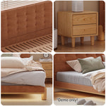 LIVARA SM1055 Baby Bed With Fabric - Tables Bedside Two Velvet 150/180cm Length Brown