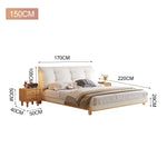 LIVARA SM1057 Two Bed Fabric Tables Baby Length With Velvet 150/180cm - Bedside White