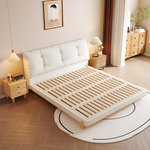 LIVARA SM1057 Two Bed Fabric Tables Baby Length With Velvet 150/180cm - Bedside White