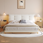 LIVARA SM1057 Two Bed Fabric Tables Baby Length With Velvet 150/180cm - Bedside White