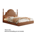 LIVARA Model-1067 150cm/180cm Wood Leather Fabric Bed Waxed Solid Frame