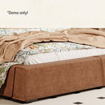 LIVARA Model-1068 150cm/180cm Wood Waxed Fabric Leather Solid Bed Frame