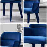 LIVARA DC1151 Wood Fabric Chair Matte Dining Solid Frame