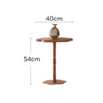 LIVARA Solid Coffee Table With Drawer /Side Set Table Flower-Shaped - Wood Walnut