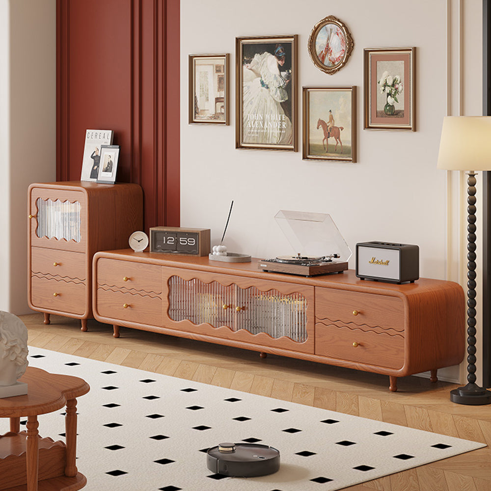 LIVARA Vintage-Style TV - Cabinet/Sideboard Wood Solid Walnut