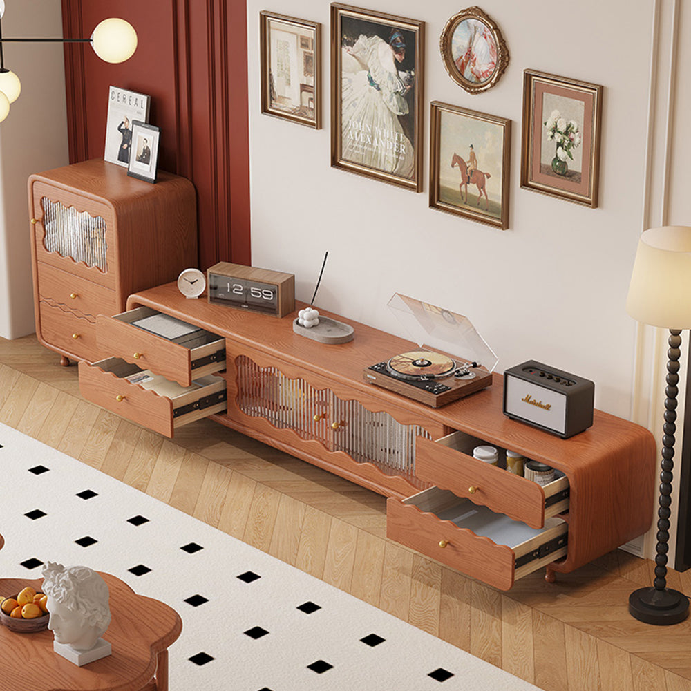 LIVARA Vintage-Style TV - Cabinet/Sideboard Wood Solid Walnut