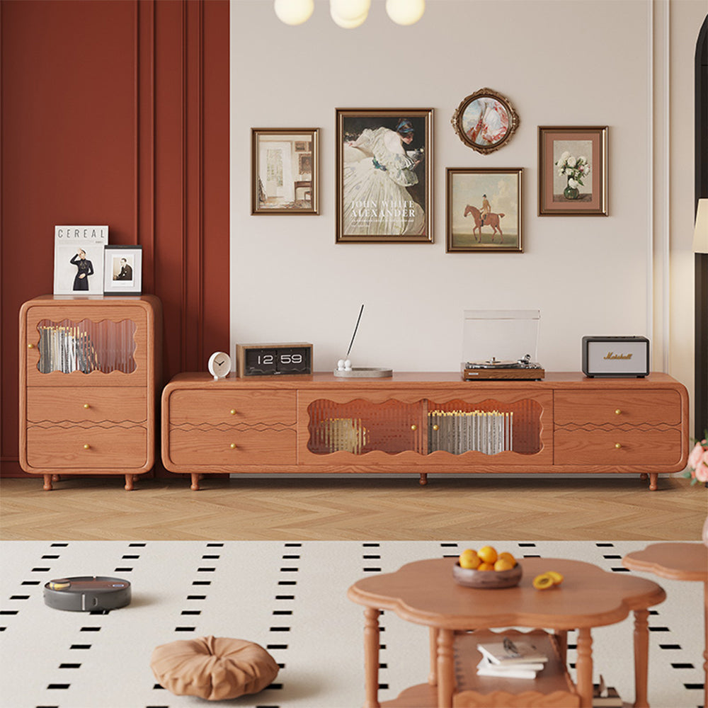 LIVARA Vintage-Style TV - Cabinet/Sideboard Wood Solid Walnut