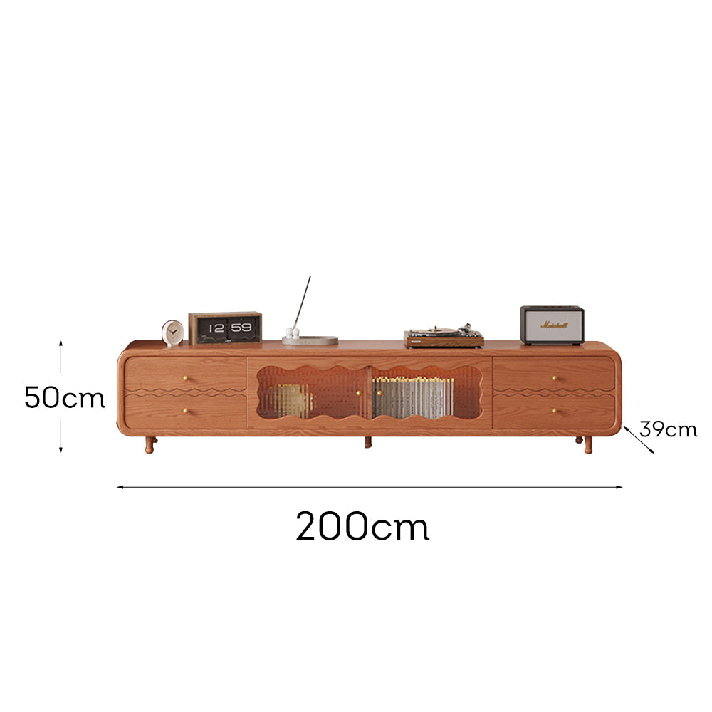 LIVARA Vintage-Style TV - Cabinet/Sideboard Wood Solid Walnut