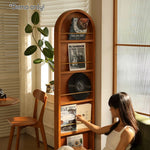 LIVARA Solid Mirror/Magazine Swivel Rack Dressing Wood With Casters
