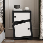 LIVARA Twist-head - Design Table/Storage Cabinet Bedside Black&White