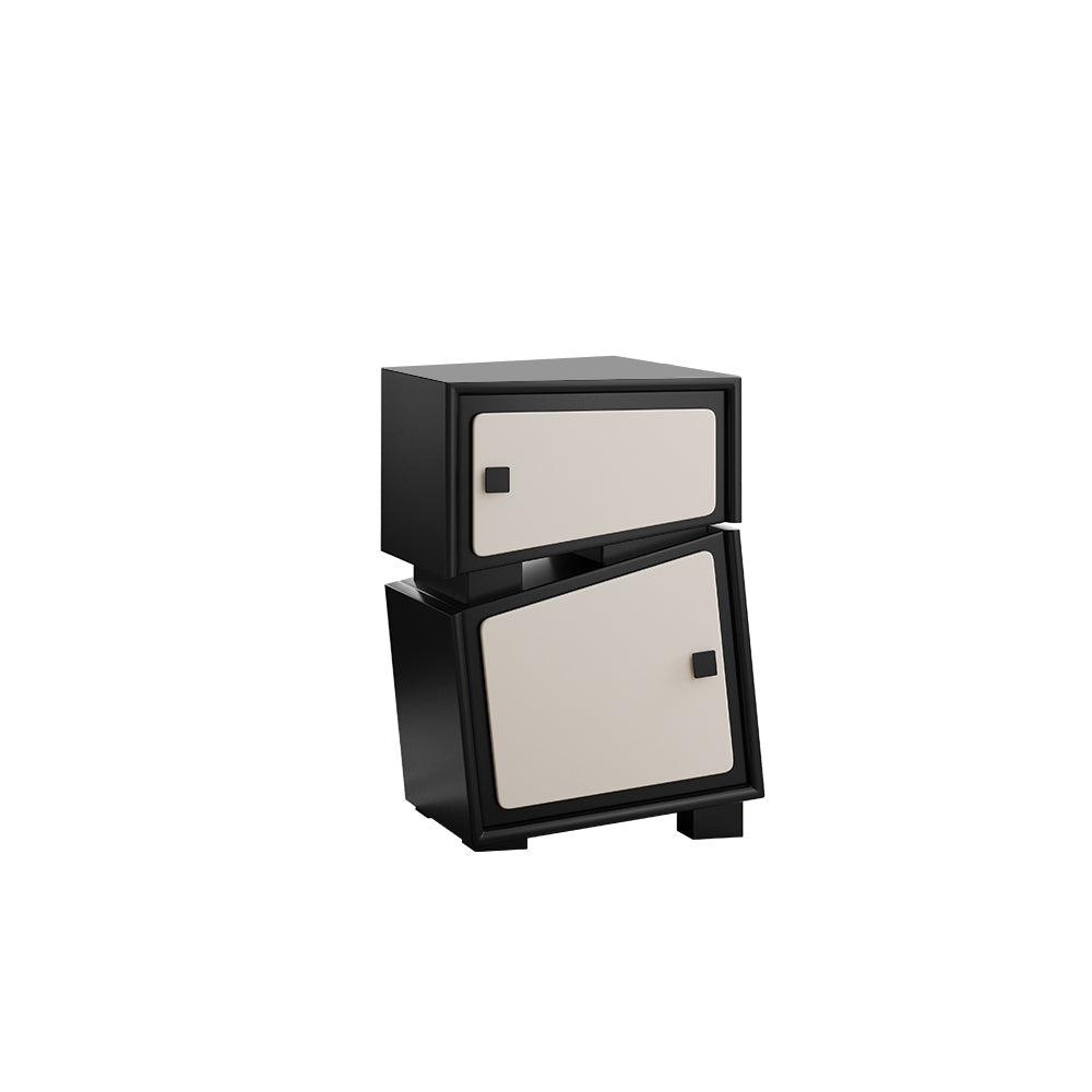 LIVARA Twist-head - Design Table/Storage Cabinet Bedside Black&White