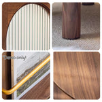 LIVARA Rotatable Table Solid Wood Side Bookshelf Sofa Cabinet