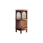 LIVARA Rotatable Table Solid Wood Side Bookshelf Sofa Cabinet