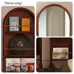 LIVARA Solid Mirror/Magazine Swivel Rack Dressing Wood With Casters