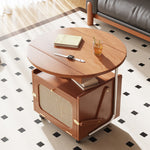 LIVARA Retractable Tabletop Table/Side Wine Coffee Table And Foldable Cabinet