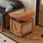 LIVARA Retractable Tabletop Table/Side Wine Coffee Table And Foldable Cabinet