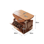 LIVARA Retractable Tabletop Table/Side Wine Coffee Table And Foldable Cabinet