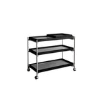 LIVARA Three-storey Casters With Swivel Rack Storage Steel Stainless Frame