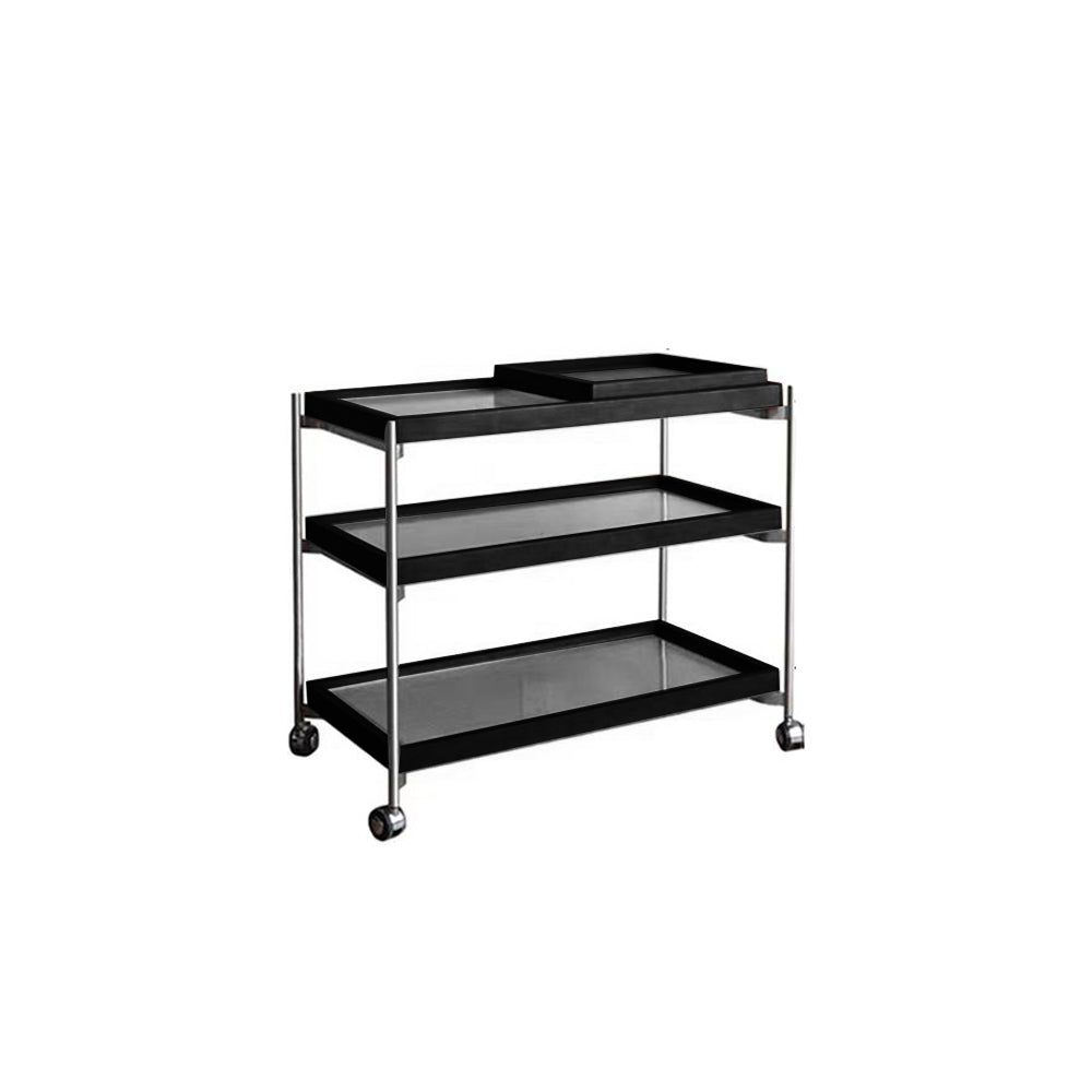 LIVARA Three-storey Casters With Swivel Rack Storage Steel Stainless Frame