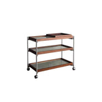 LIVARA Three-storey Casters With Swivel Rack Storage Steel Stainless Frame