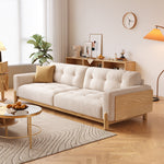 LIVARA SM811 180/210/240/280cm Fabric Sofa Corduroy Solid Frame - Wood Length Beige