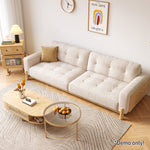 LIVARA SM811 180/210/240/280cm Fabric Sofa Corduroy Solid Frame - Wood Length Beige