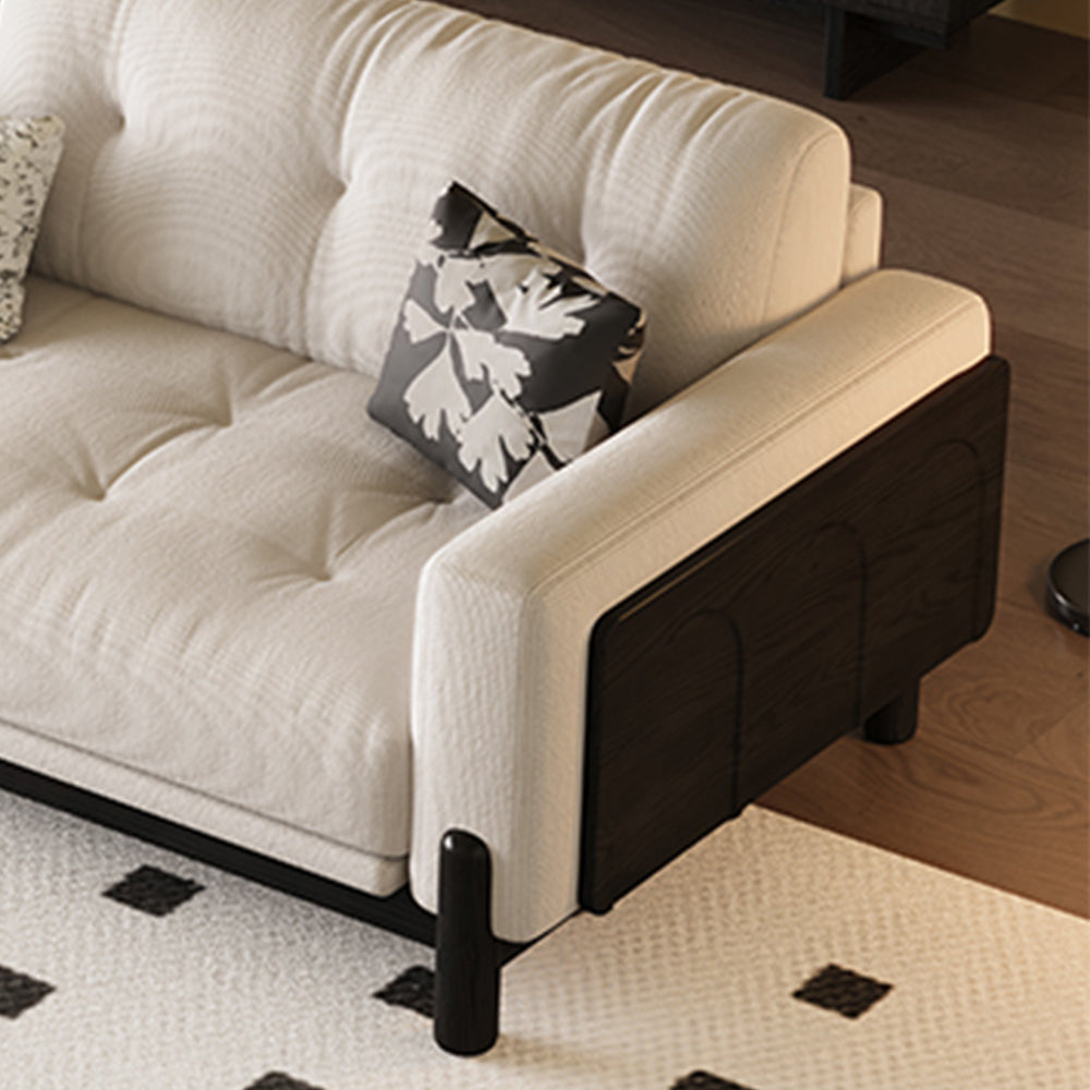 LIVARA 8112 - Pillows Throw Sofa 180-280cm Series With Vintage-style Black