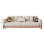 LIVARA 8113 Sofa Series 180-280cm With Vintage-style Throw Pillows