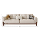 LIVARA 8113 Sofa Series 180-280cm With Vintage-style Throw Pillows
