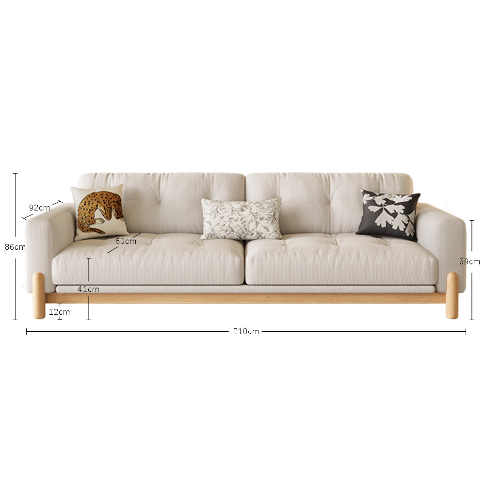 LIVARA 8113 Sofa Series 180-280cm With Vintage-style Throw Pillows