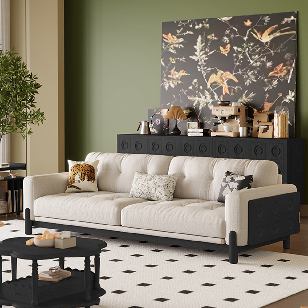 LIVARA 8113 Sofa Series 180-280cm With Vintage-style Throw Pillows