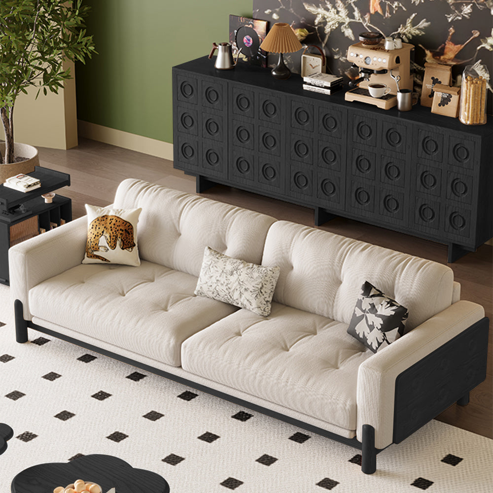 LIVARA 8113 Sofa Series 180-280cm With Vintage-style Throw Pillows