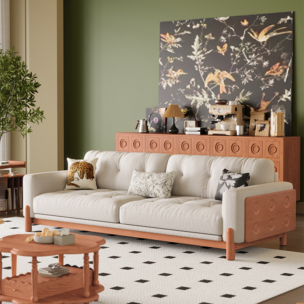 LIVARA 8113 Sofa Series 180-280cm With Vintage-style Throw Pillows