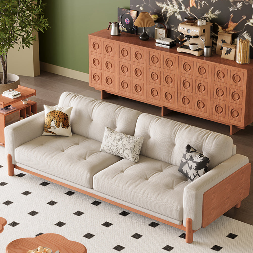 LIVARA 8113 Sofa Series 180-280cm With Vintage-style Throw Pillows