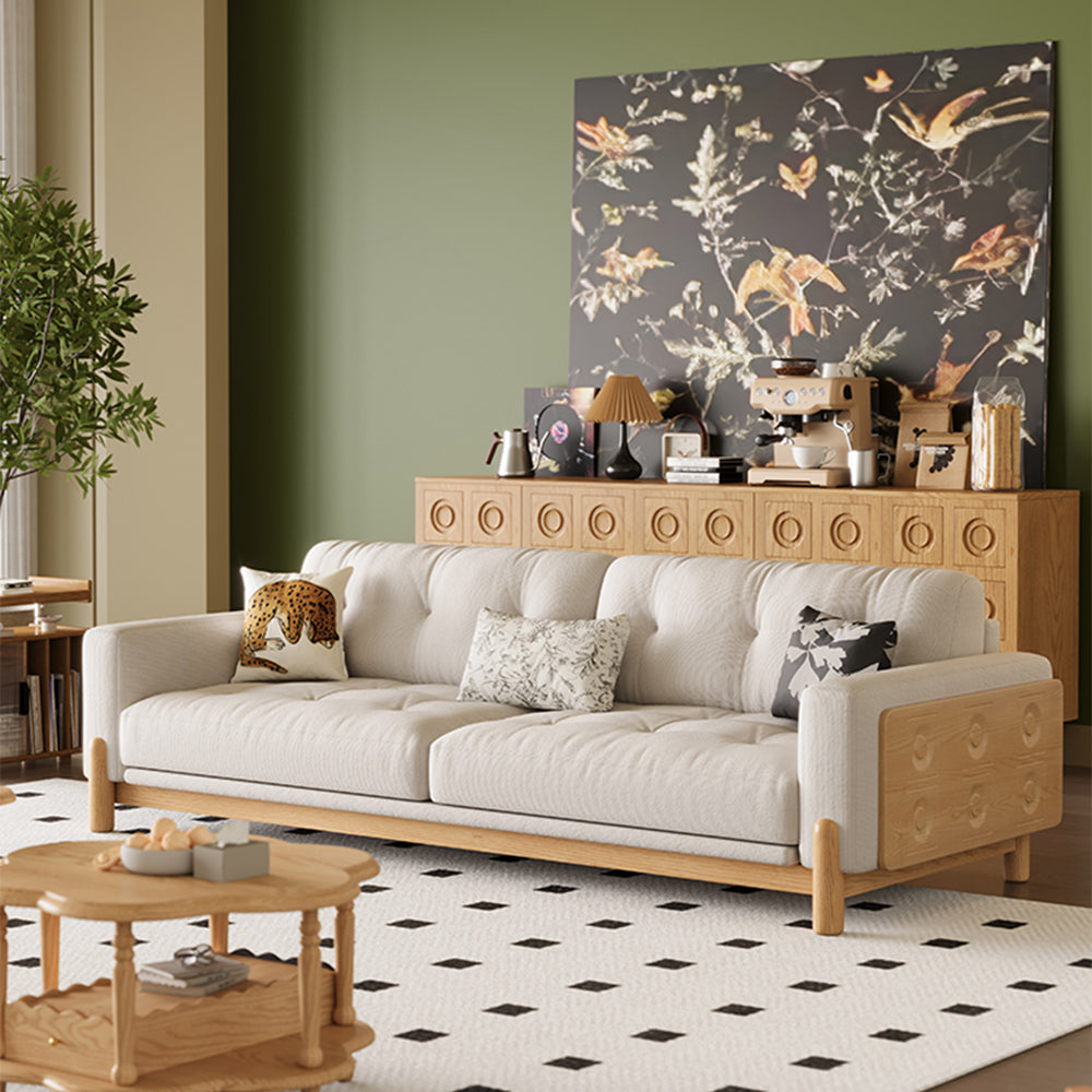 LIVARA 8113 Sofa Series 180-280cm With Vintage-style Throw Pillows