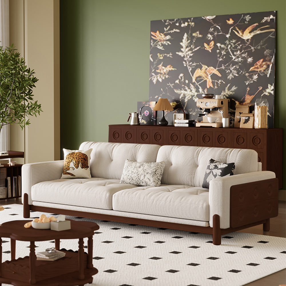 LIVARA 8113 Sofa Series 180-280cm With Vintage-style Throw Pillows
