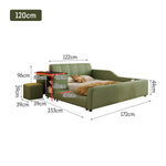 LIVARA SM901 With Lengrh Bed Bookshelf - Eco-friendly Leather 120/135/150/180cm Green