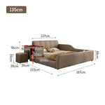 LIVARA SM901 Lengrh 120/135/150/180cm Eco-friendly With Leather Bookshelf Bed - Grey