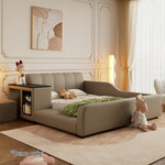 LIVARA SM901 Lengrh 120/135/150/180cm Eco-friendly With Leather Bookshelf Bed - Grey
