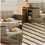LIVARA SM901 Lengrh 120/135/150/180cm Eco-friendly With Leather Bookshelf Bed - Grey
