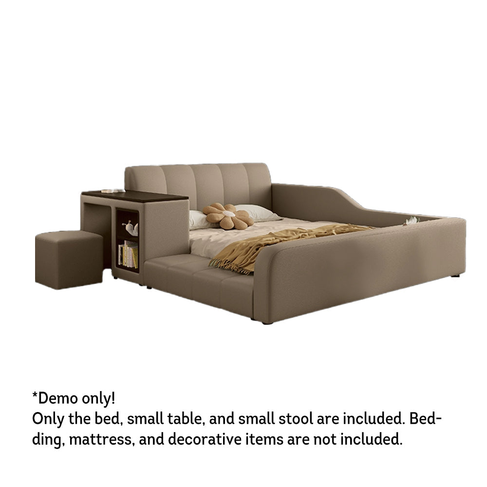 LIVARA SM901 Lengrh 120/135/150/180cm Eco-friendly With Leather Bookshelf Bed - Grey