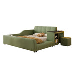 LIVARA SM901 With Lengrh Bed Bookshelf - Eco-friendly Leather 120/135/150/180cm Green