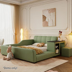 LIVARA SM901 With Lengrh Bed Bookshelf - Eco-friendly Leather 120/135/150/180cm Green