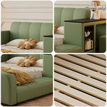 LIVARA SM901 With Lengrh Bed Bookshelf - Eco-friendly Leather 120/135/150/180cm Green