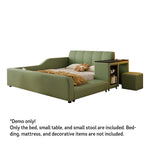 LIVARA SM901 With Lengrh Bed Bookshelf - Eco-friendly Leather 120/135/150/180cm Green